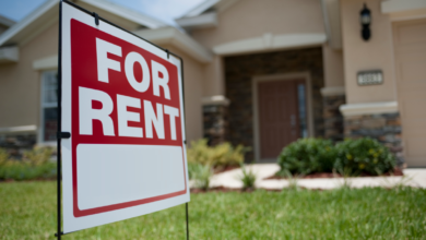 Home for Rent sign